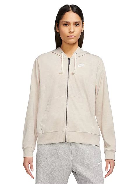 NIKE Damen Kapuzenjacke Sportswear Gym Vintage beige